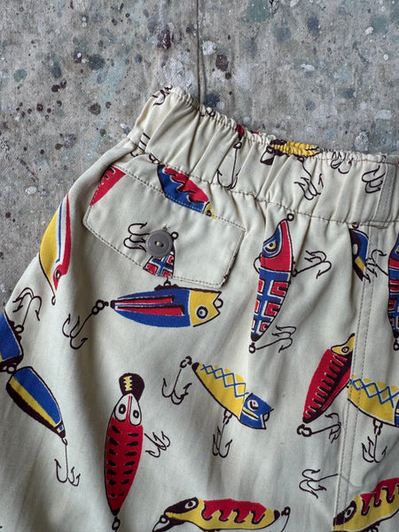 1940s Fishing Lure Swim Shorts