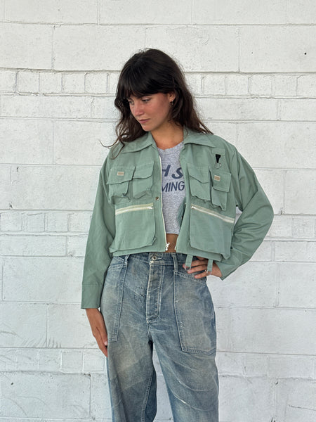 1960s Fishing Jacket Cropped Tactical