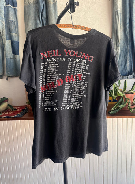 80s Neil Young 1983 Tour Tee