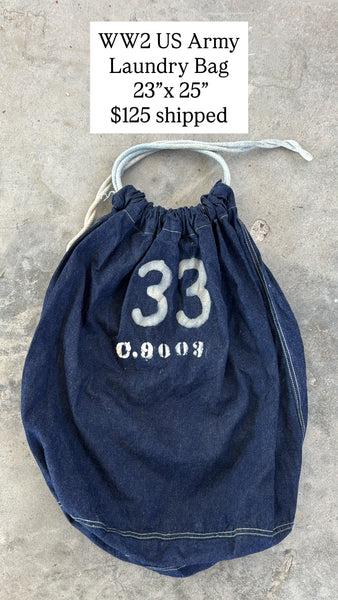 WW2 US Army Denim Laundry Bag