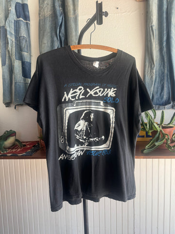 80s Neil Young 1983 Tour Tee