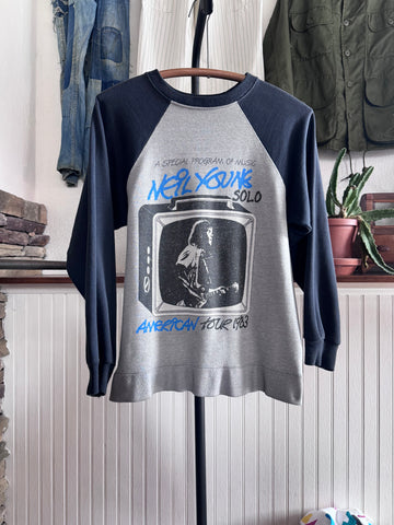 Vintage Neil Young 1983 Raglan Tour Sweatshirt