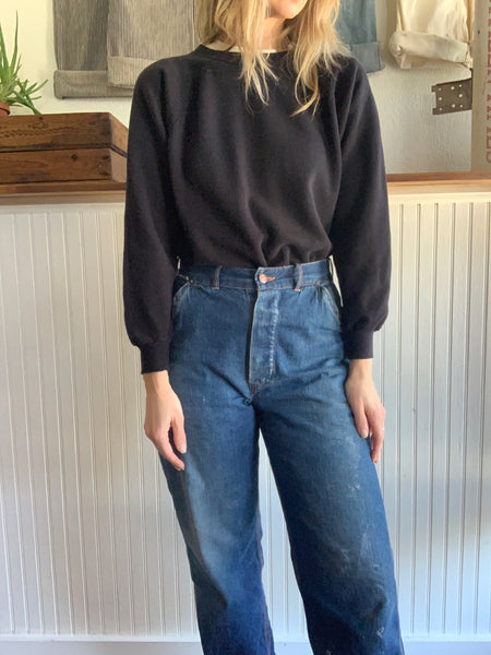 Vintage Raglan Sweatshirt Black