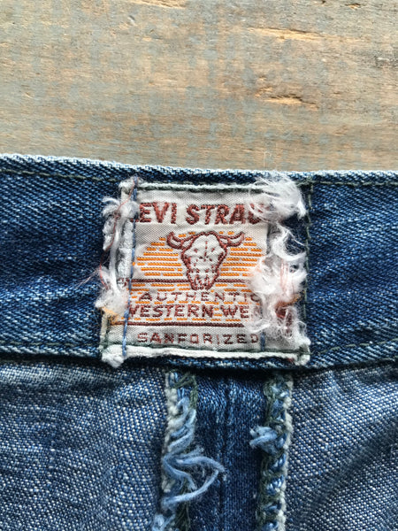 50s Levi’s Short Horn Side Zip Jeans