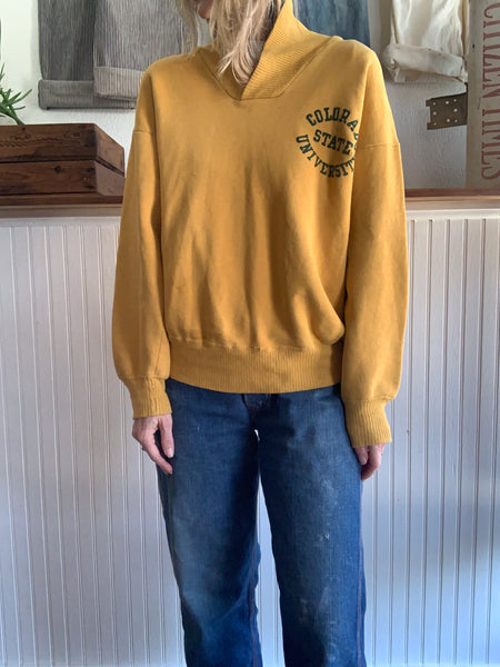 50s Colorado State shawl collar sweatshirt